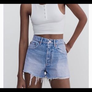 Zara Hi Rise denim shorts